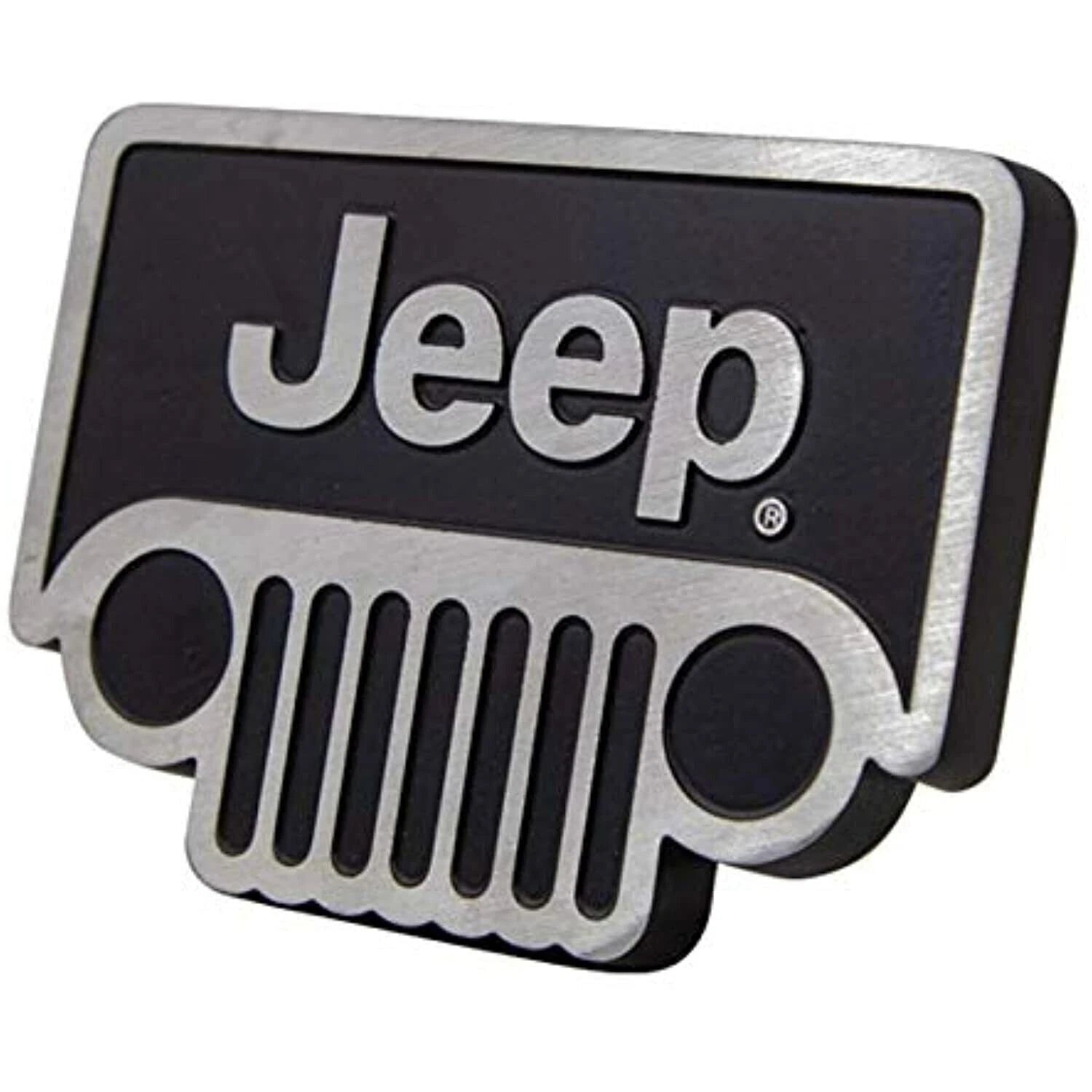Hitch Cover for Jeep Classic (2007–2018) - Metal Brushed Design