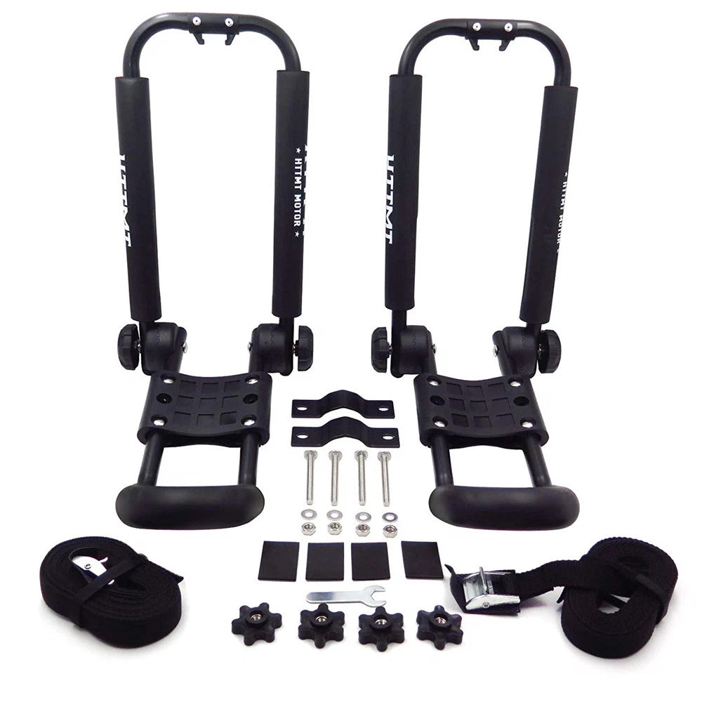 1 Pair Foldable Kayak Carrier J-Bar Roof Rack for Canoe (Fits Most Models)
