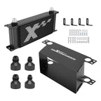 16-Row Oil Cooler Kit AN10 for Universal Vehicle Installation (Black) (2020-2020)