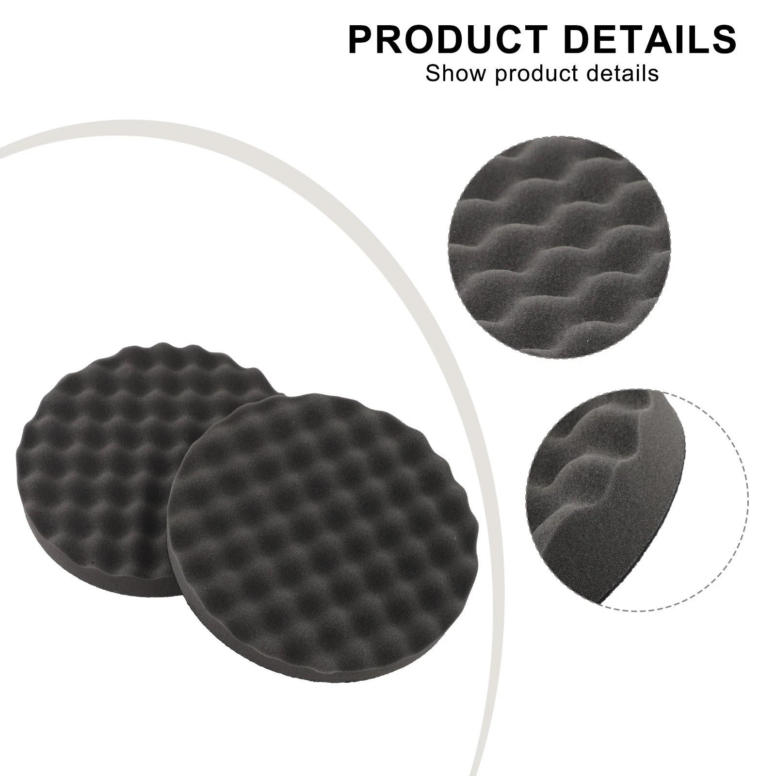 2Pcs 05725 Round Foam Polishing Pad Kit for Automotive Detailing