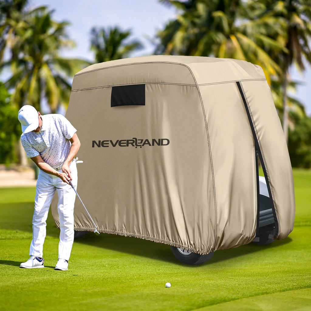 Waterproof Golf Cart Cover for EZGO, Club Car, Yamaha (4 Passengers)