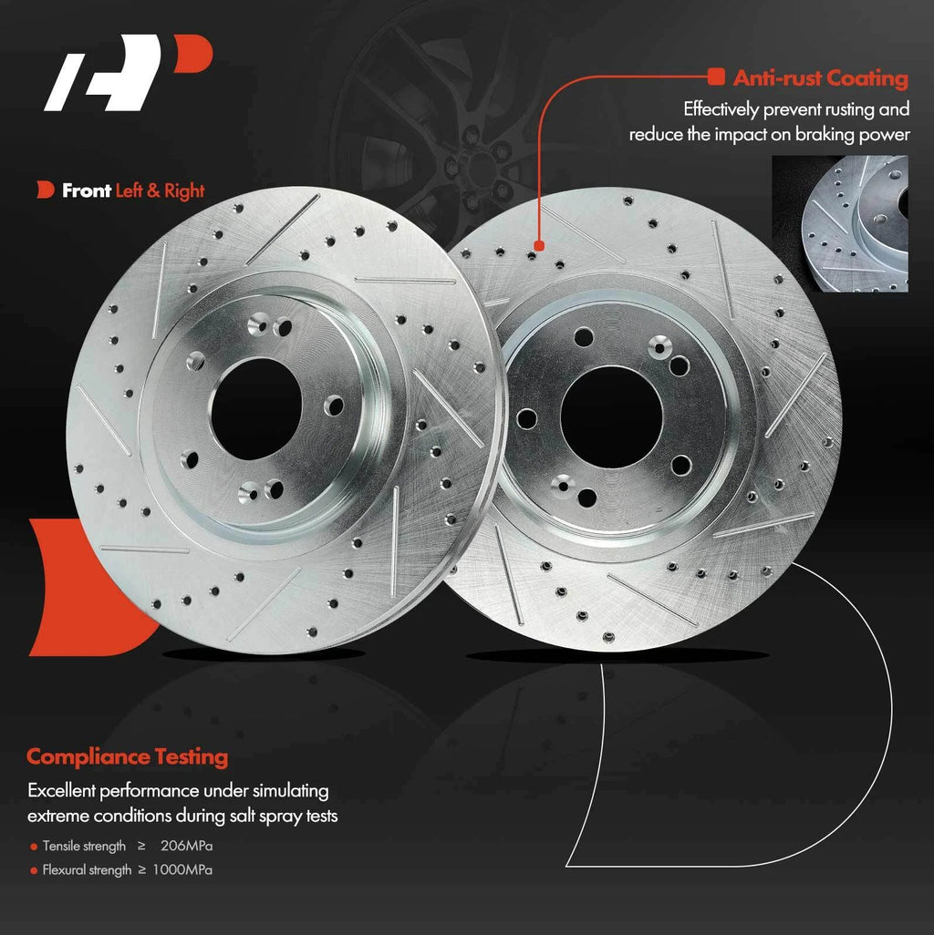 Front Drilled Brake Rotors for Kia Sedona (2015–2021)