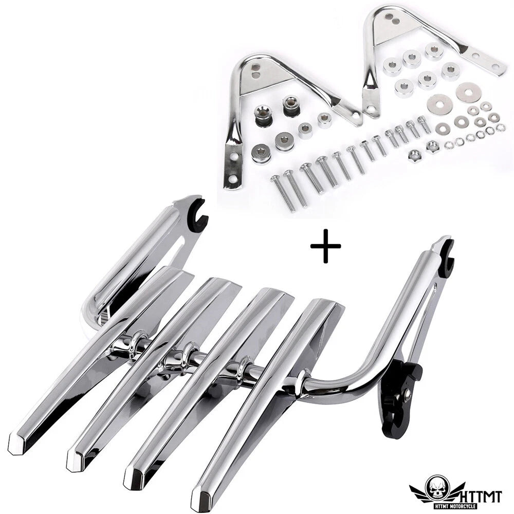 Detachable Skull Stealth Luggage Rack for Harley Touring FLHR FLTR (1997–2008)