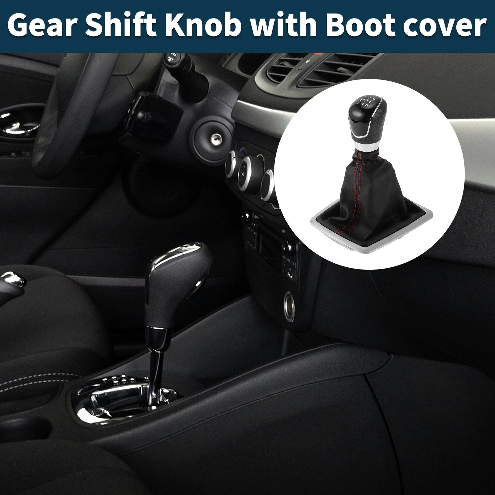 5 Speed Manual Gear Shift Knob with Cover for Ford Focus MK2 (2006–2011)