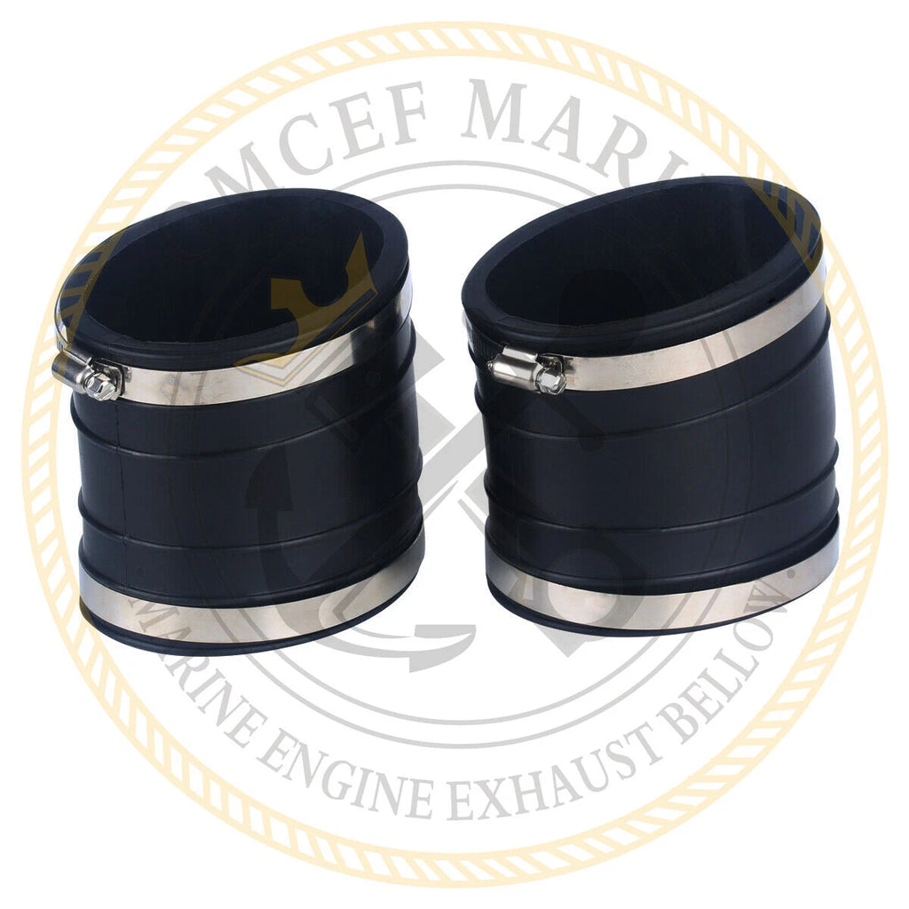 Pair of 4" Lower Exhaust Tubes for MerCruiser (32-14358T, 14358001, 18-2746)