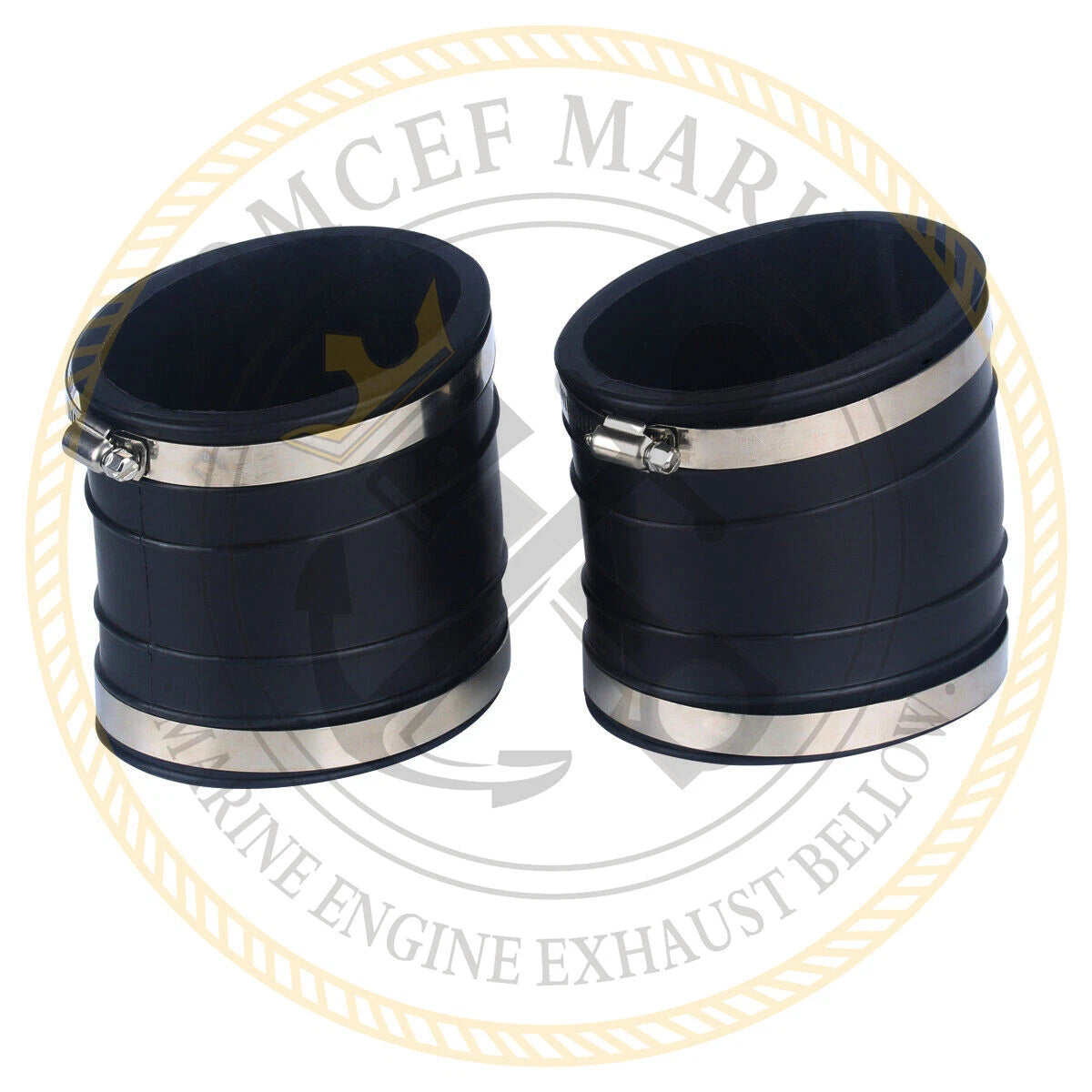 Pair of 4" Lower Exhaust Tubes for MerCruiser (32-14358T, 14358001, 18-2746)