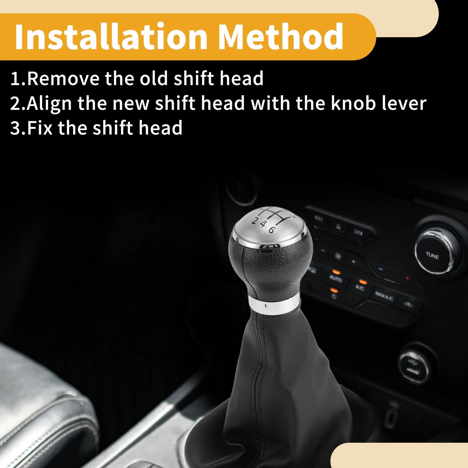 6 Speed Gear Shifter Knob W/ Cover No.1T0711113R for VW Caddy (2004–2009)