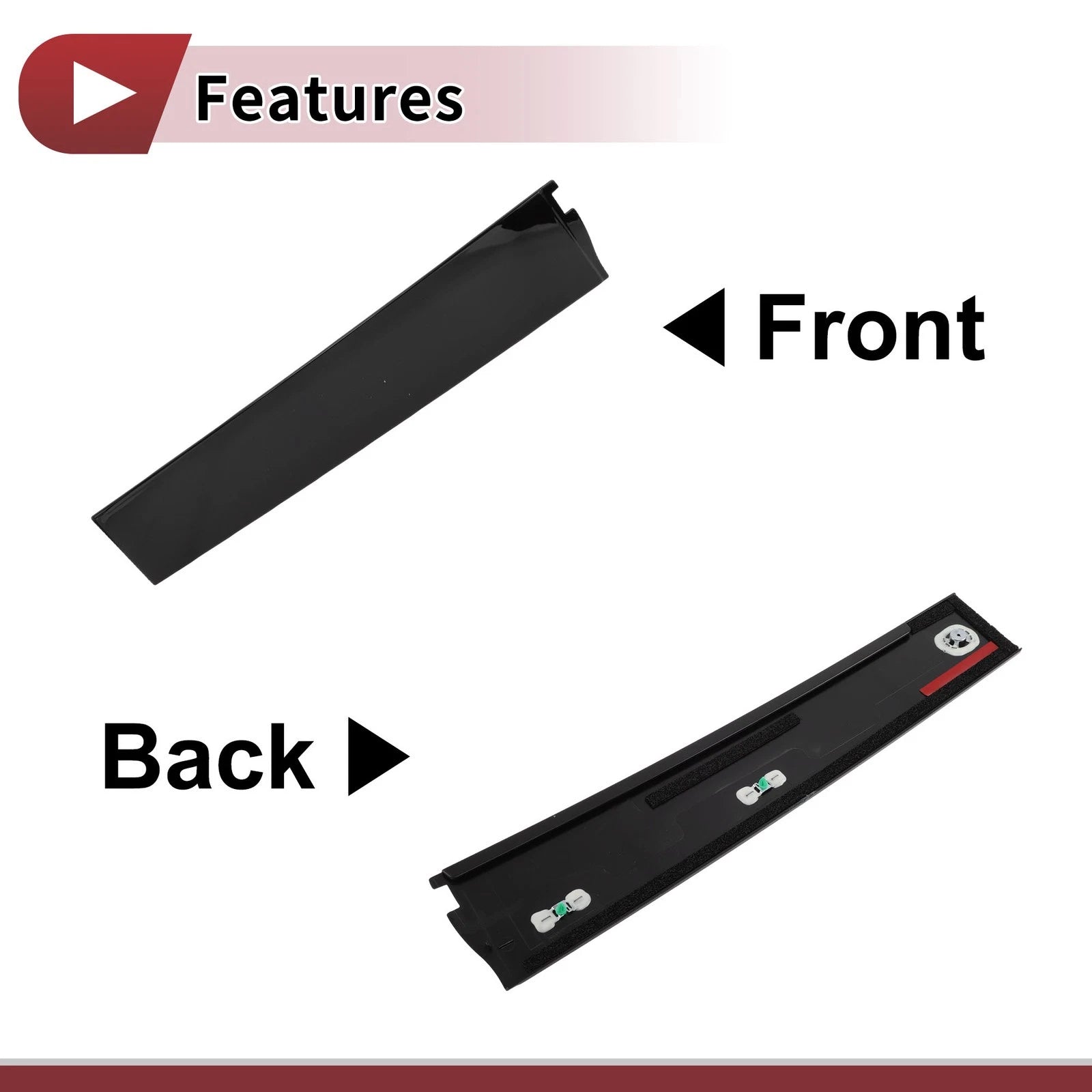 Door Pillar Window Trim Left B Pillar for Chevy Tahoe (2015–2018) No.926241 Black