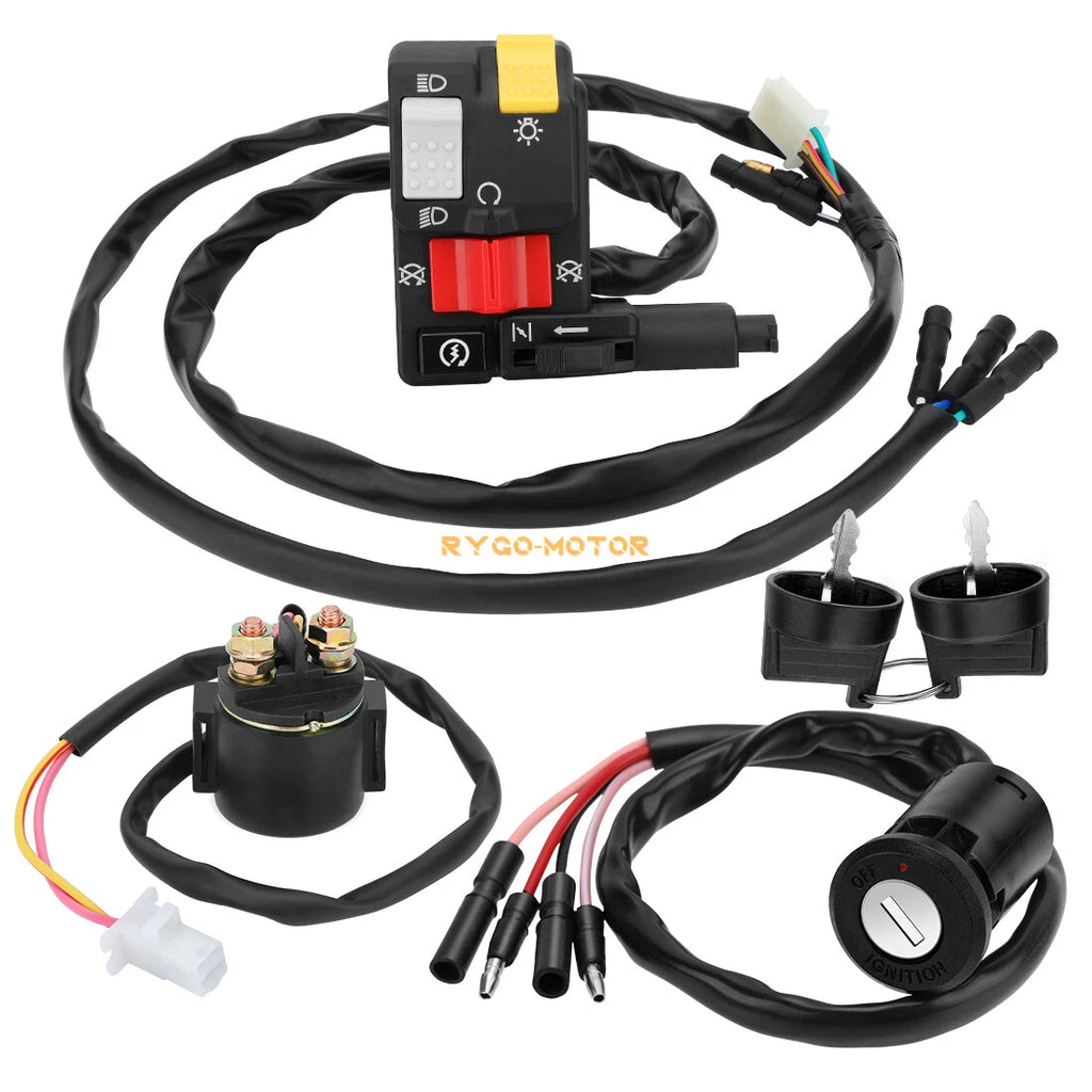 Handlebar Key Starter Relay Switch Kit for Honda FourTrax 300 (1988–2000)