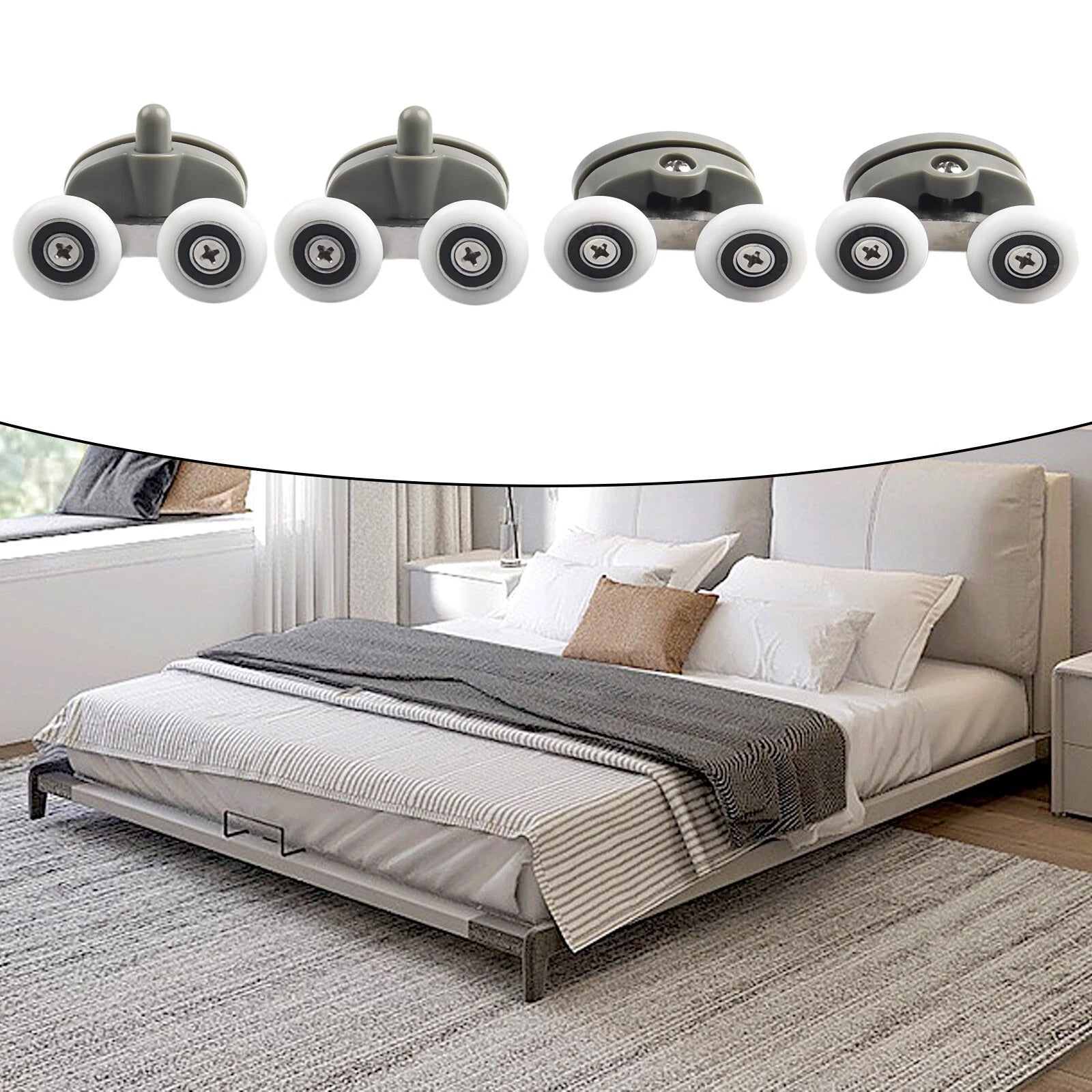 Set of 4 Wheels Top & Bottom Rollers for 4X 19/23/25/27mm (6mm)