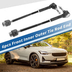 6pcs Front Inner Outer Tie Rod End Link for Pontiac G6 (2005–2010) No. ES800086