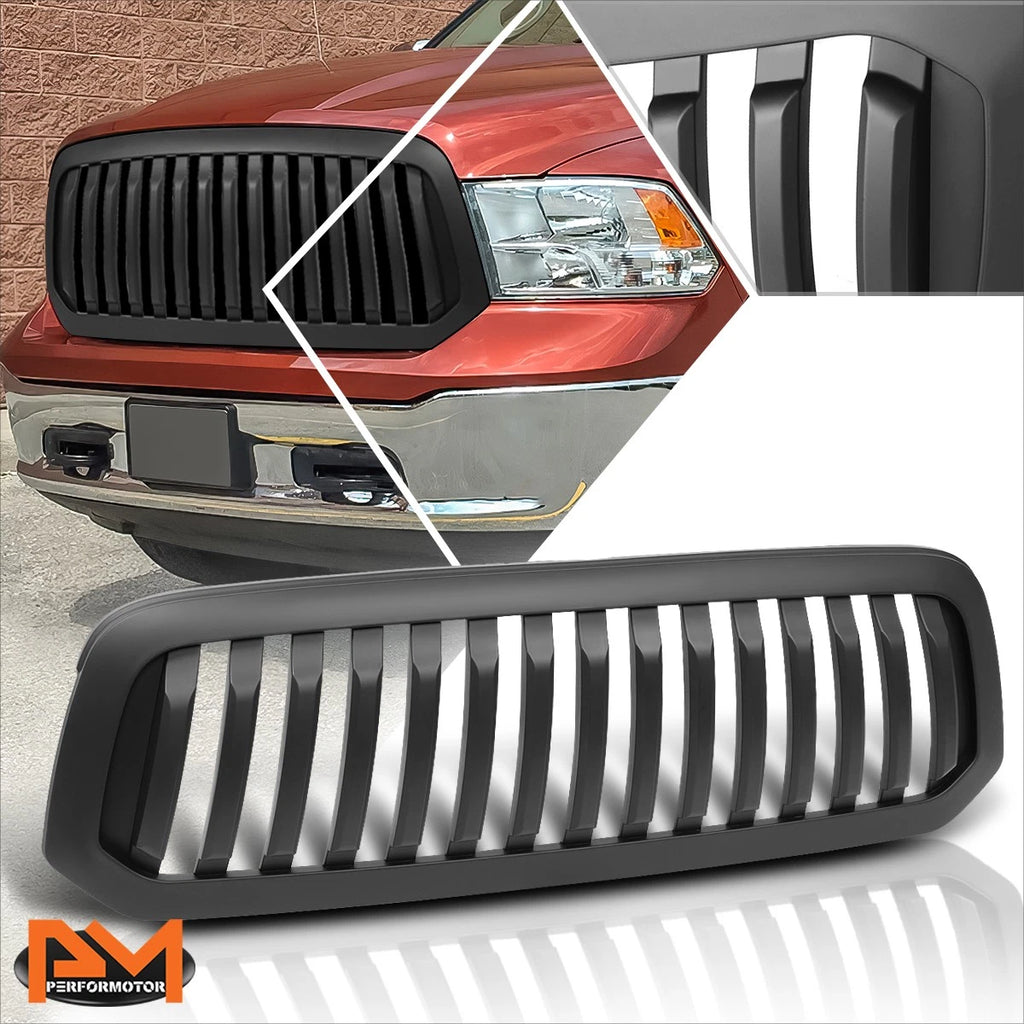 Matte Vertical Fence Front Bumper Hood Grille for Ram 1500 (2013–2019)