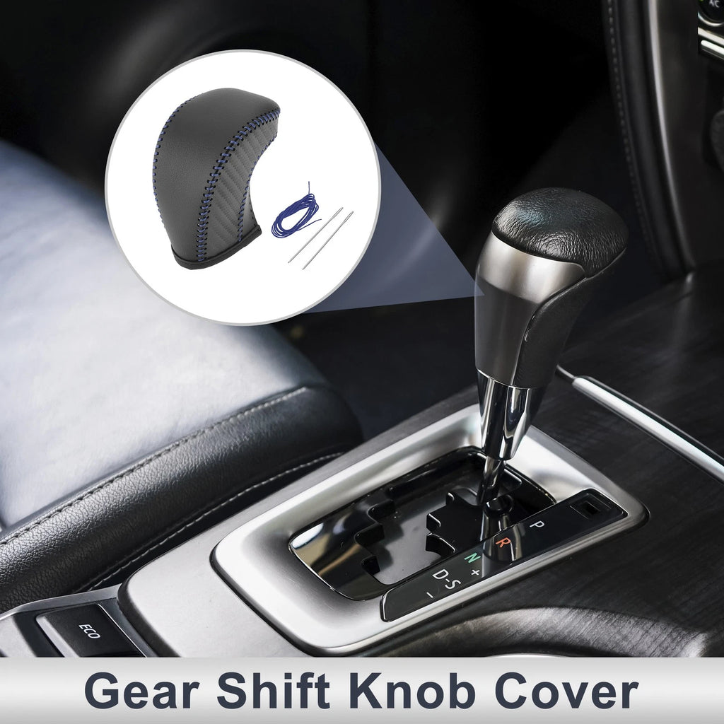 Gear Shift Knob Cover for Toyota Tacoma (2016–2022) Black Carbon Fiber Blue