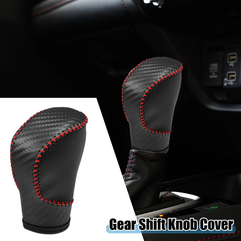 Gear Shift Lever Cover Knob Trim for Honda Civic (2020–2022) Red Stitches