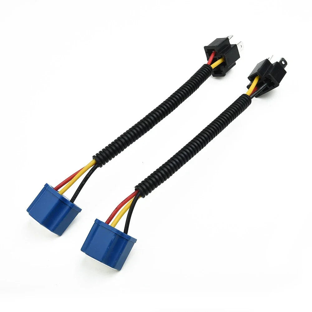 2 x Ceramic Headlight Bulb Socket Plug Adapter Connector for H4 9003