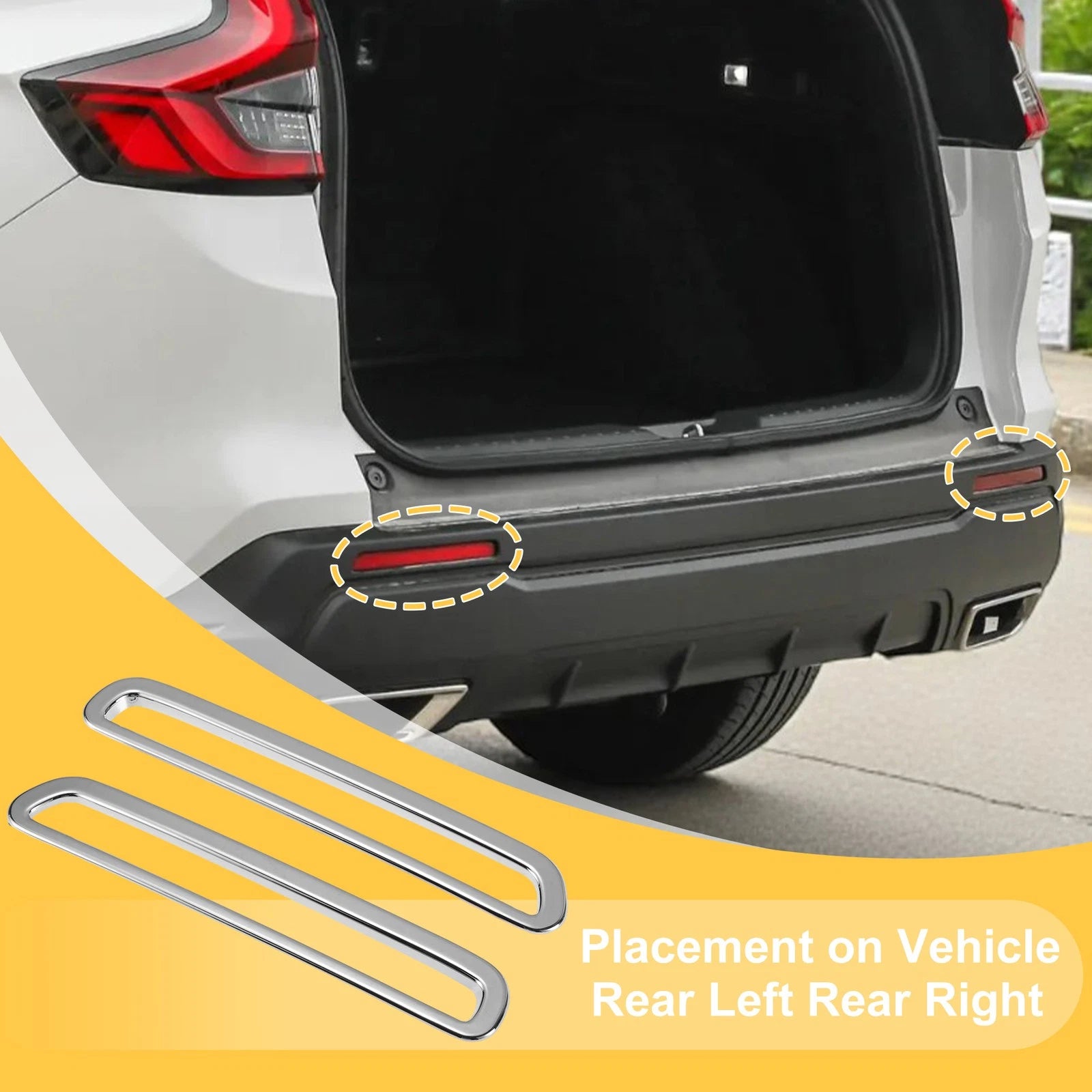 Set of 2 Rear Left & Right Fog Light Cover Trim for Honda CR-V (2023–2024)