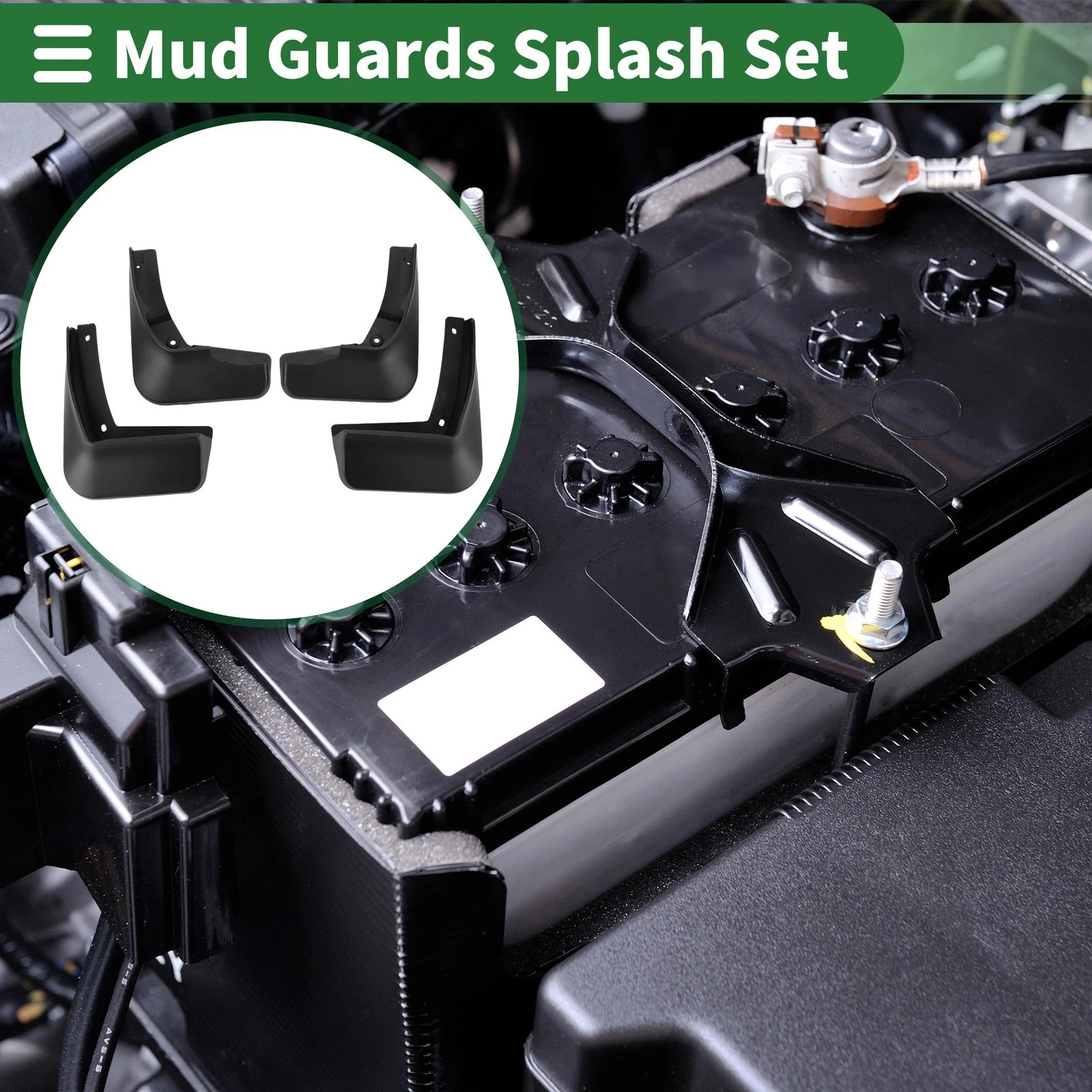 Mud Flaps Splash Guards for Chevrolet Malibu XL (2016–2019) W/ Mounts