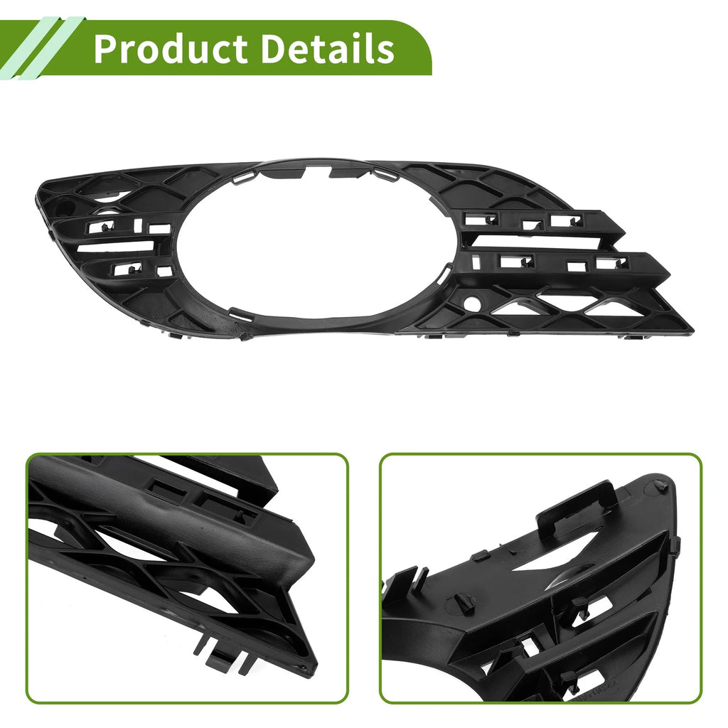Front Left Fog Light Grill for Mercedes Benz E-Class (2003–2009) No. 2118850922 Black