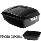 Vivid Black 13.7" King Trunk for Harley Touring Electra Street Glide (2014–2025)