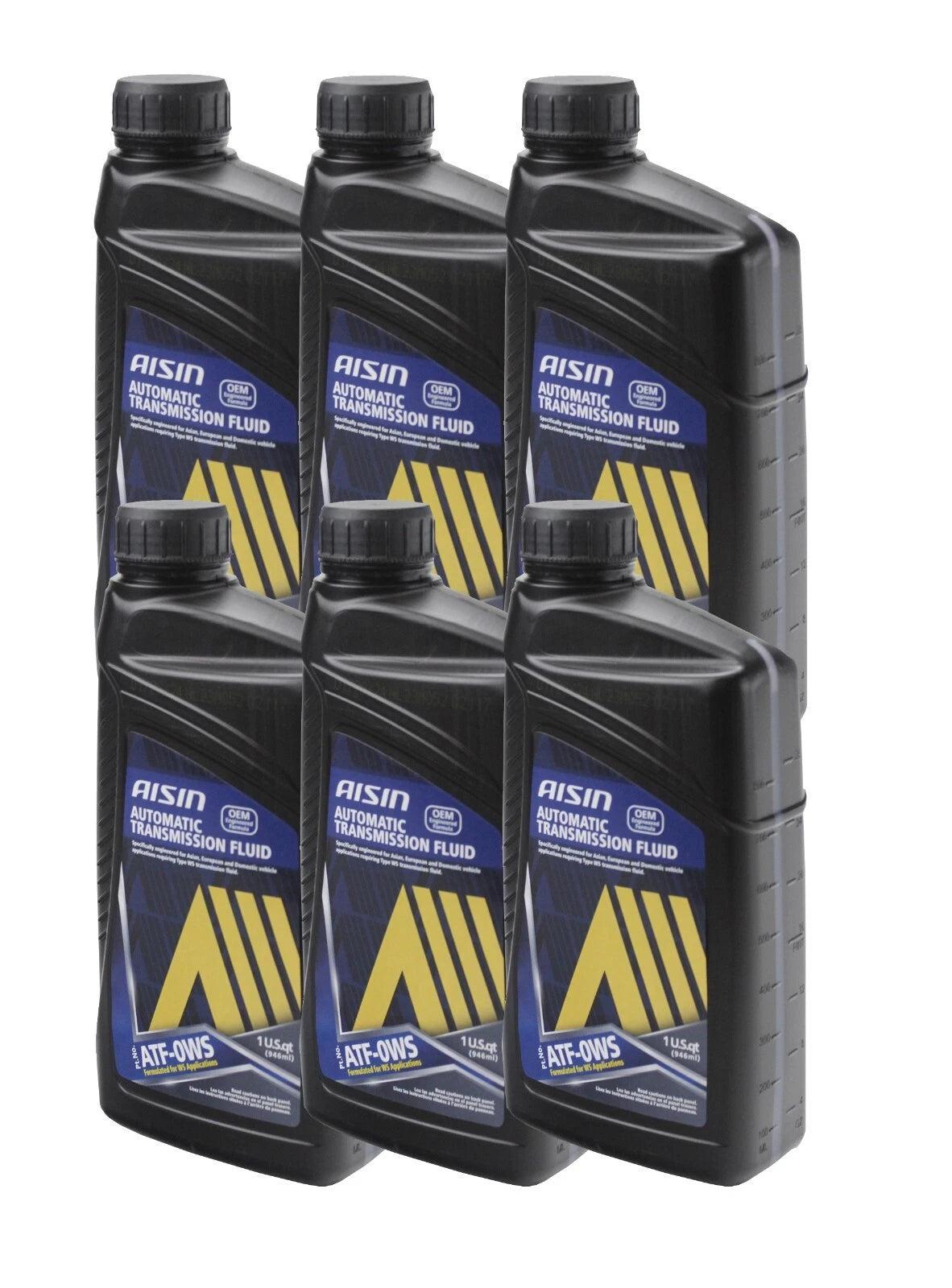 Set of 6 Aisin ATF-0WS Auto Trans Fluids for Cadillac Lexus Scion Toyota Volvo