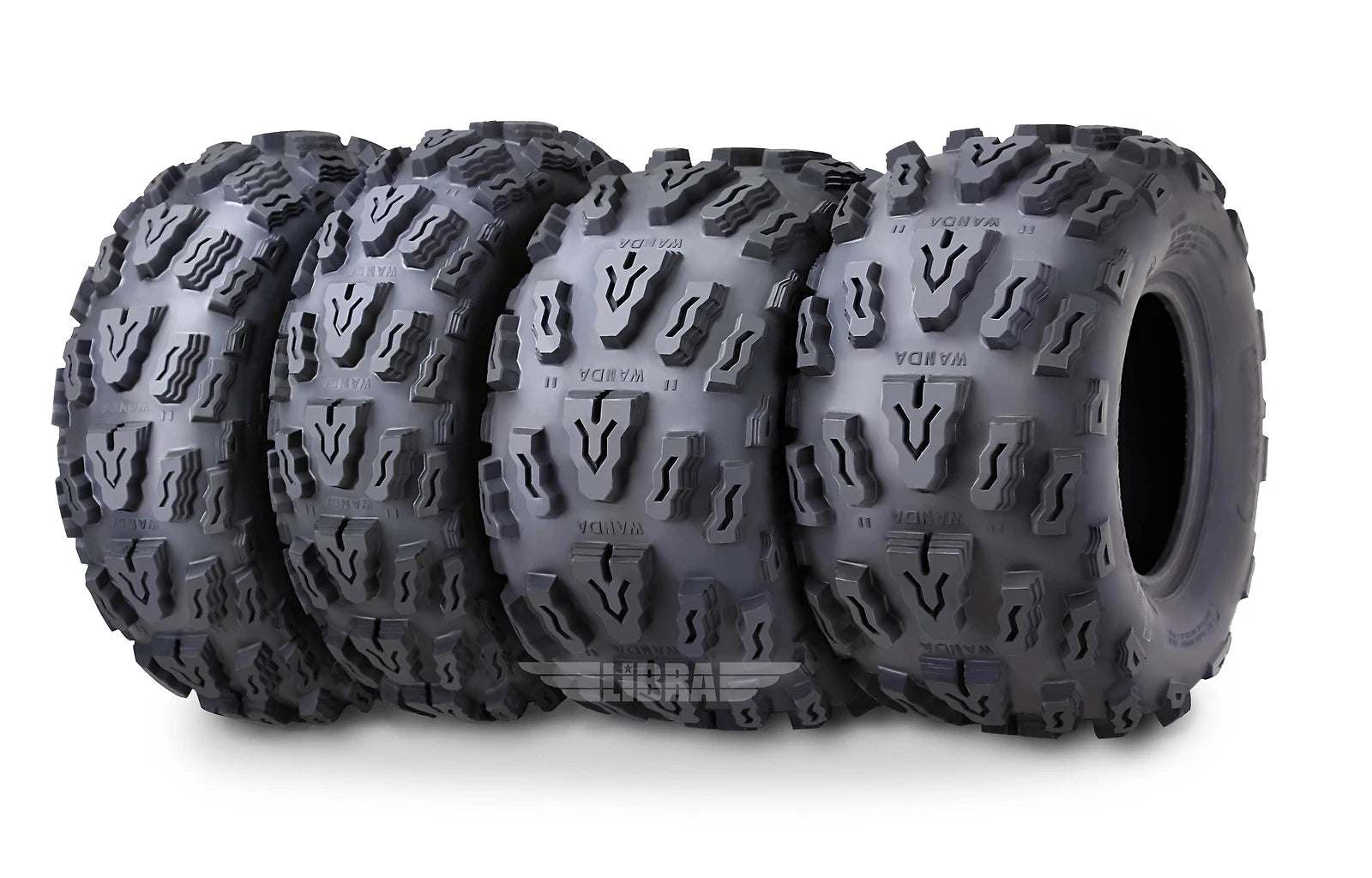 Set of 4 WANDA Sport ATV Tires 21x7-10 & 20x10-9 (Front & Rear)
