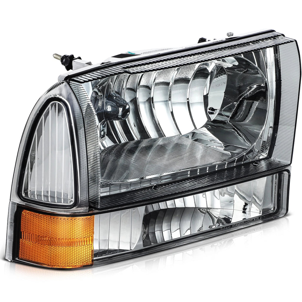 Headlight Assembly for Ford Excursion (2000–2004) Black Housing Smoke