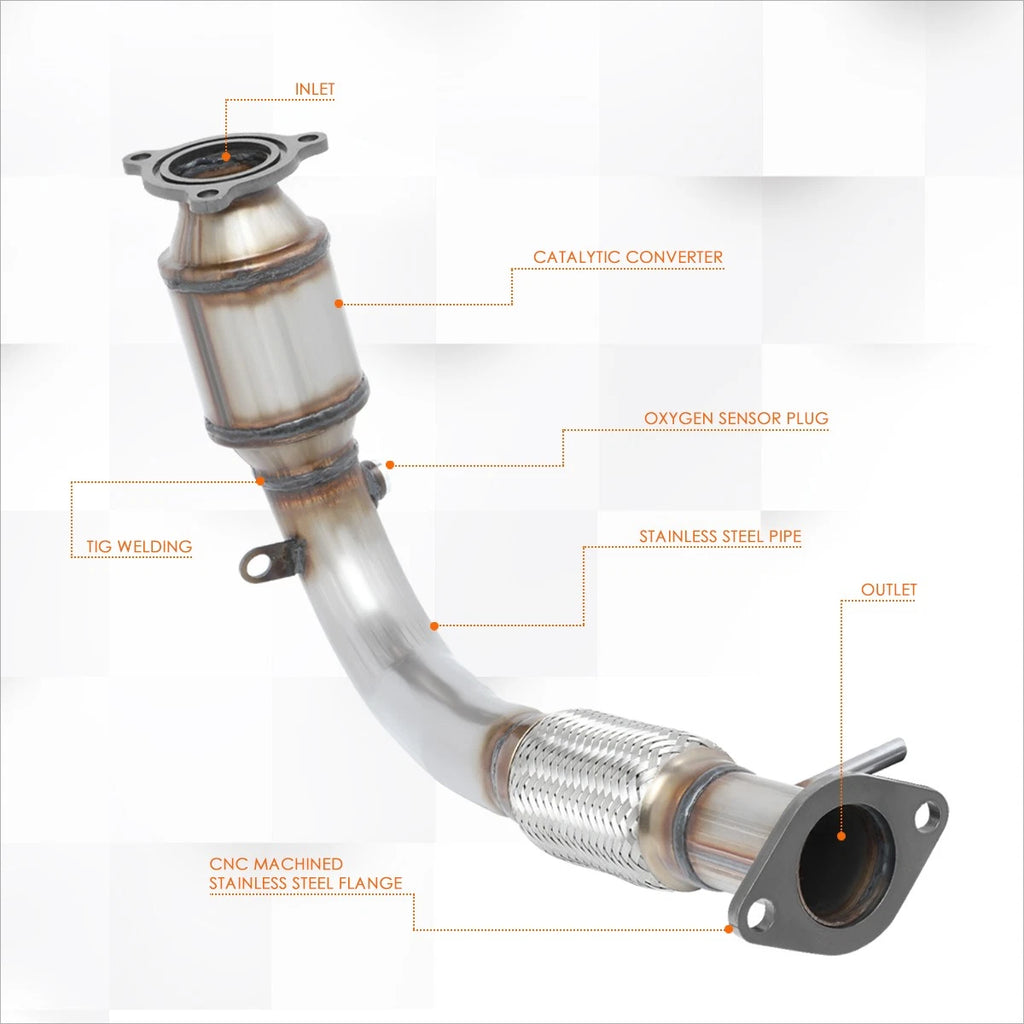 Catalytic Converter Exhaust Flex Pipe for Chevy Equinox/GMC Terrain (2010–2014)