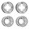 DWT Polished A5 Rolled Lip Wheels Set of 2 for Suzuki LTR450 LTZ400 (10" Front, 9" Rear)