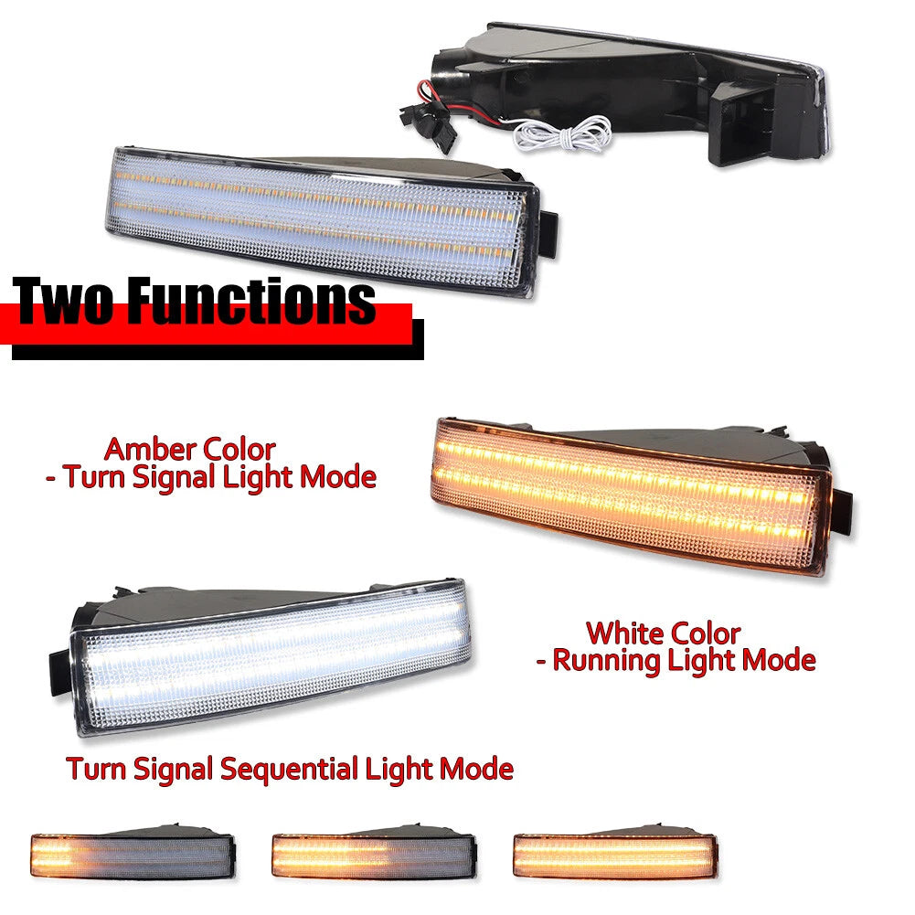 2X Clear Switchback LED Turn Signal Lights for Honda Prelude (1992–1996)