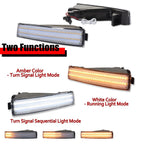 2X Clear Switchback LED Turn Signal Lights for Honda Prelude (1992–1996)