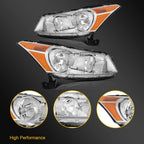 2X Chrome Headlights for Honda Accord (2008–2012)