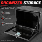 T-Bar Lock Handle for Tool Box (61cm x 46cm x 45cm) - Black, Aluminum, 5 Bar Diamond Tread