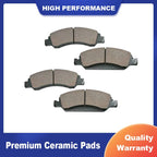 Front Ceramic Brake Pads Kit for Chevy Silverado 1500 GMC Sierra 1500 (2007–2018)