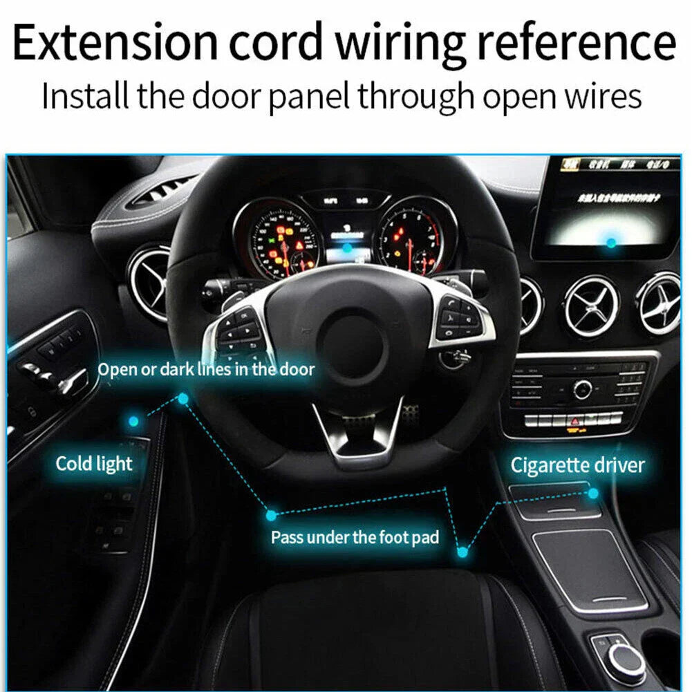 LED Car Interior Atmosphere Strip Lights USB Decoration Lamp Accessories