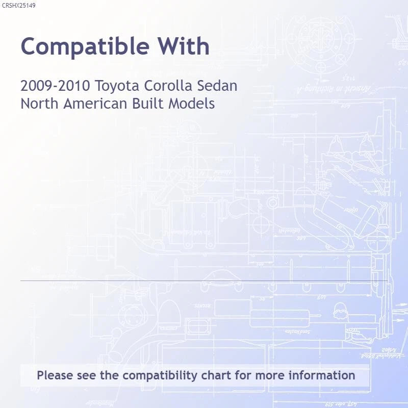 Replacement License Bracket for Toyota Corolla Sedan (2009–2010)