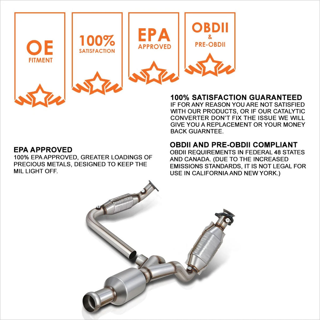 Catalytic Converter Exhaust Manifold Pipe for Silverado/Sierra/Tahoe/Yukon (2009–2014)