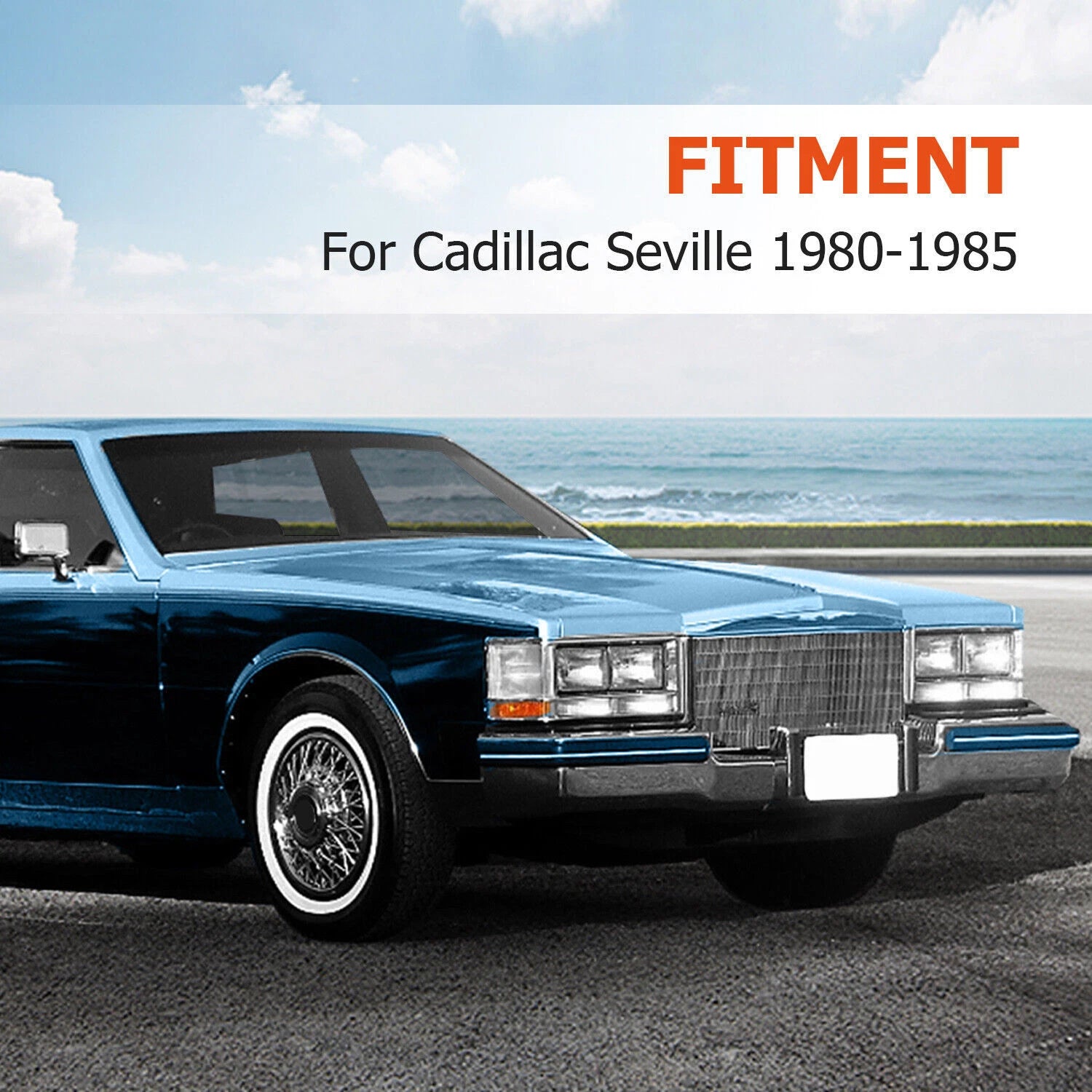 Set of 4 Front Bumper Fillers for Cadillac Seville (1980–1985)