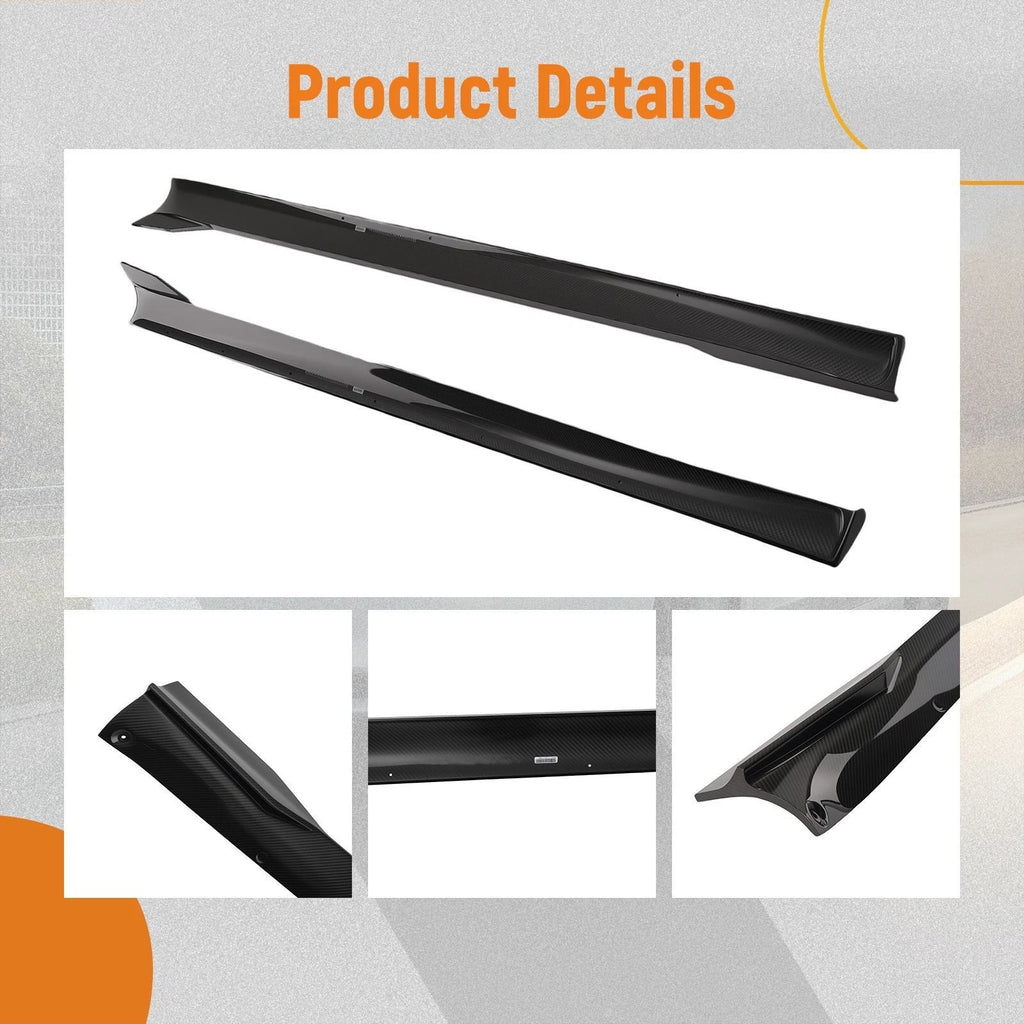 Side Skirt Body Panels for Tesla Model S (2021-2024) CF Black