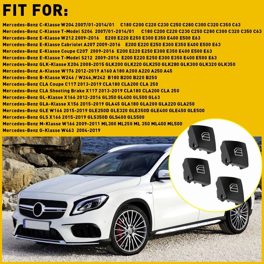 Window Switch Button Cap Cover for Mercedes-Benz C-Class W204 W212