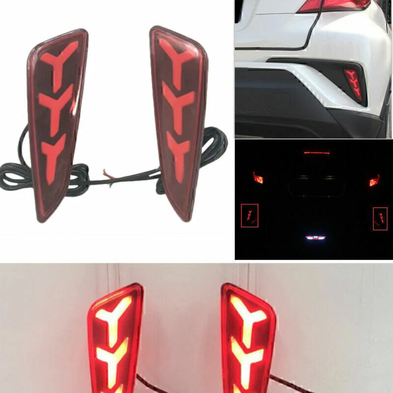2X LED Rear Bumper Light Taillights LH+RH for Toyota CHR (2017–2018)