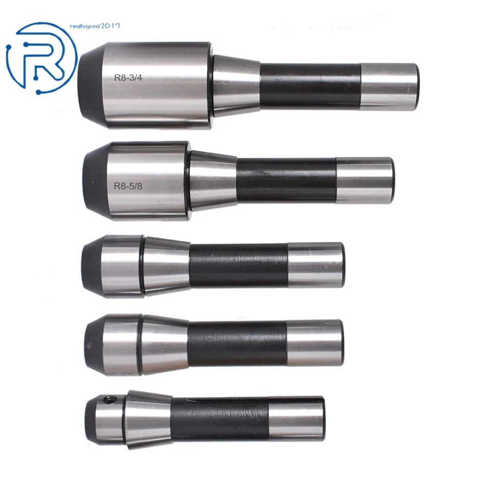Set of 5 End Mill Holders for R8 (Compatible with Various Sizes)