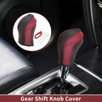 1 Pc Gear Shift Knob Cover for Nissan Maxima (2016–2023) Red Faux Leather