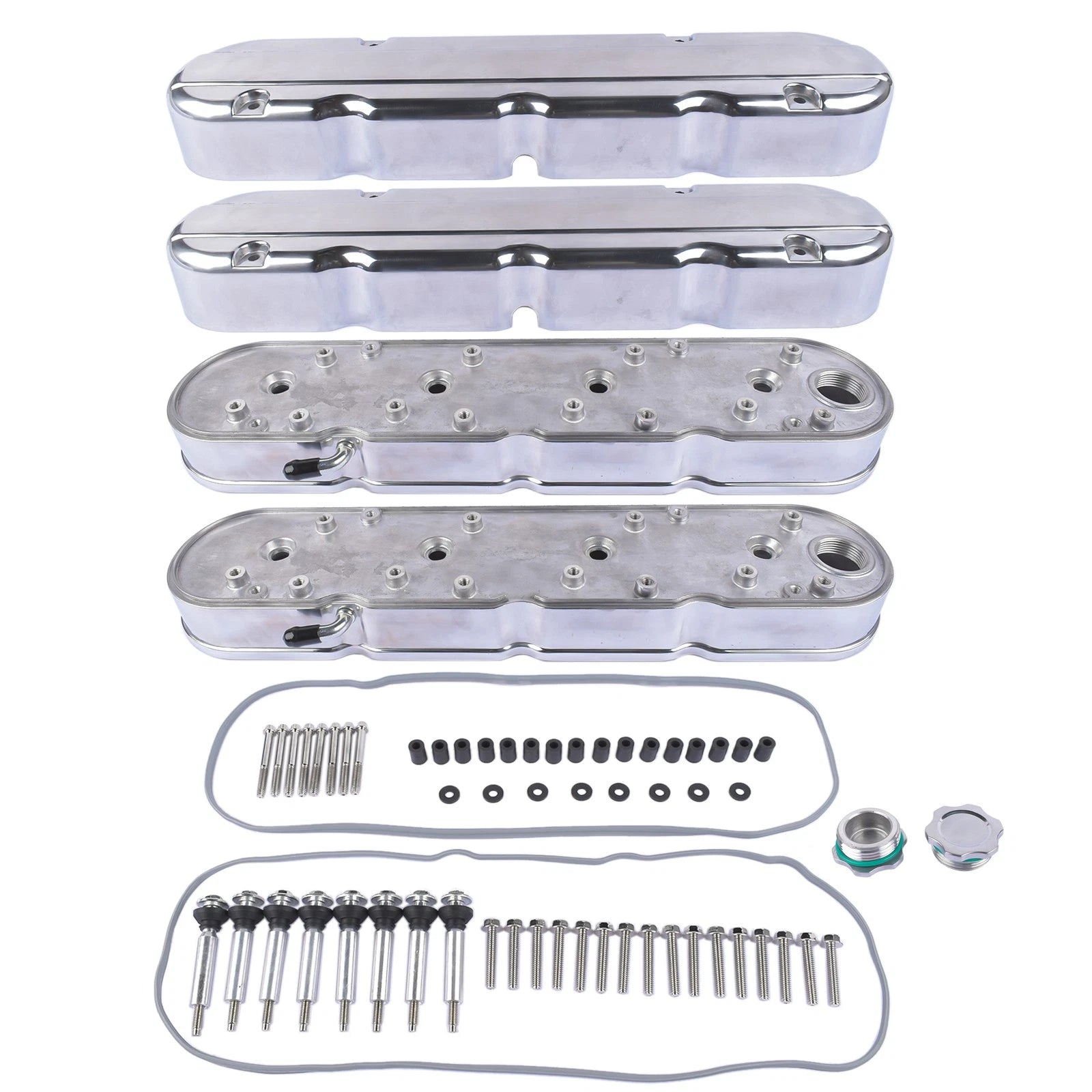 Polished Aluminum Valve Covers for GM LS1 LS2 LS3 LS6 LS7 (1997–2023)