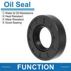 Set of 5 Oil Seal Rotary Shaft Seal Nitrile Rubber 25x50x12mm 683867647979