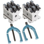 Set of 2 V-Block and Clamp for Precision Machining