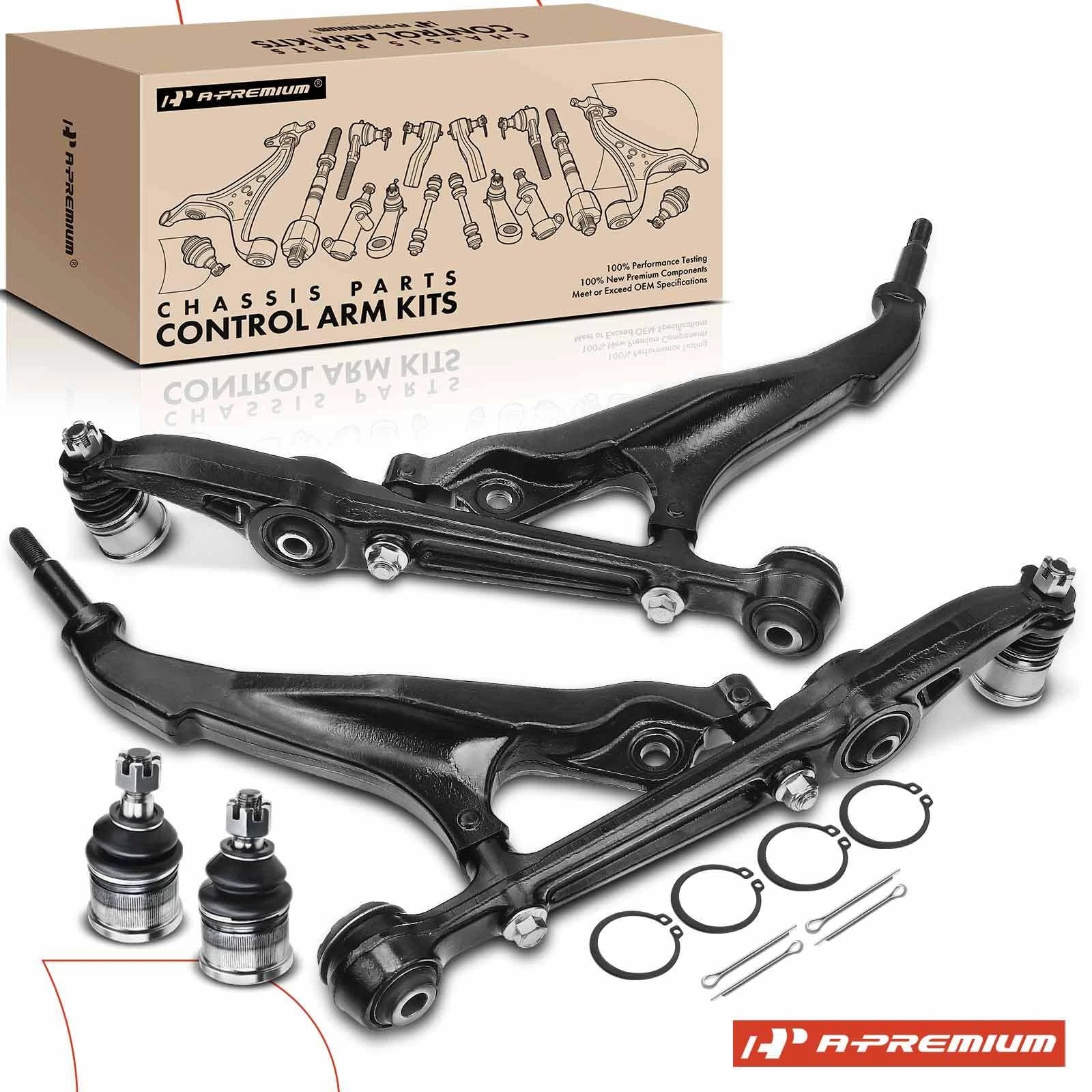 Set of 4 Front Lower Control Arms & Ball Joints for Honda Civic (1992–1995)