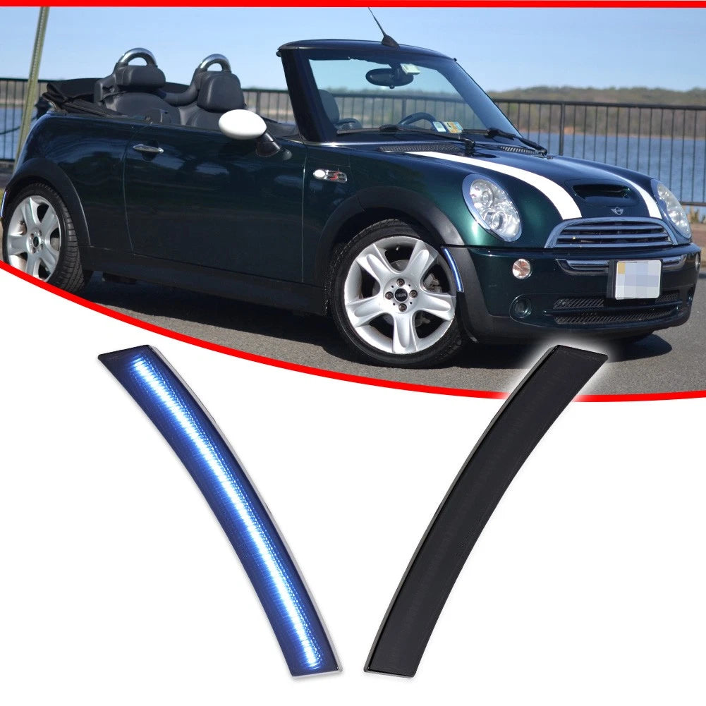Smoked Ice Blue LED Front Side Marker Lights for Mini Cooper (2002–2008)