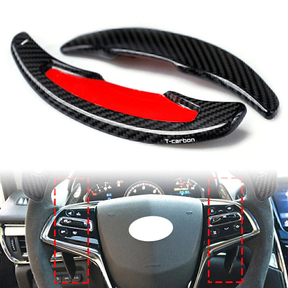Carbon Steering Wheel Shift Paddle Extensions for Cadillac ATS ATS-L (2013-2019)
