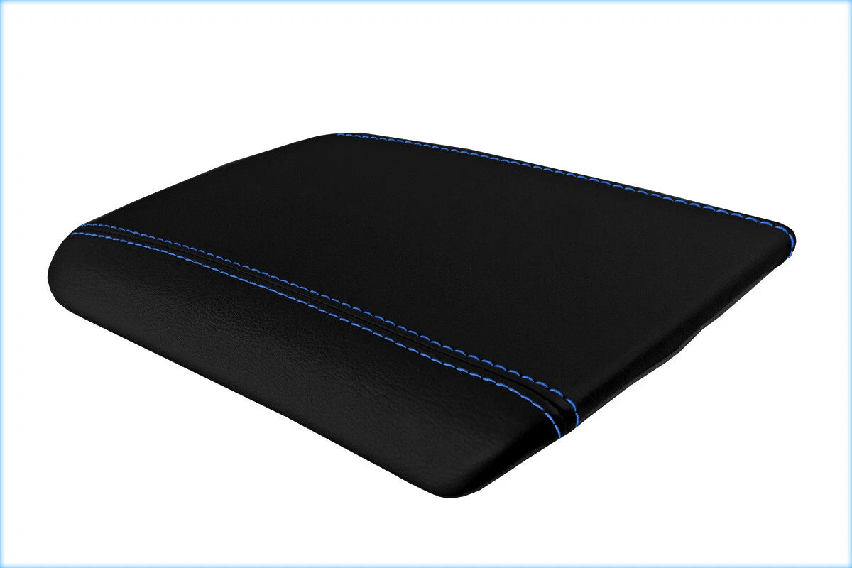 Console Lid Pull Over Cover for Ford Mustang (2005–2009) Blue Stitch