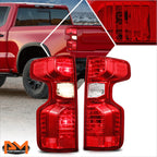 Red Lens Rear Tail Brake Light Stop Lamp for Silverado 1500 2500HD 3500HD (2019–2024)